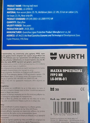 LG-DFM-01 Mască de protecție FFP2 Alb 20buc