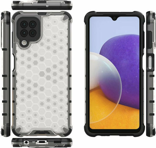 Hurtel Honeycomb Armor Back Cover Silicone Transparent (Galaxy A22 4G)