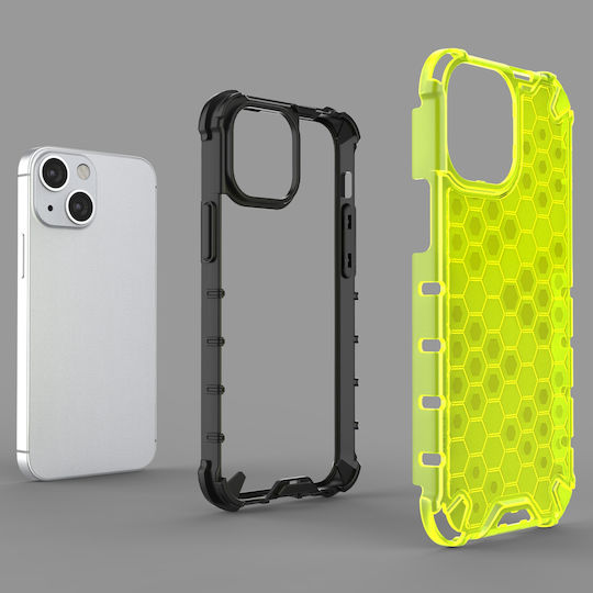 Hurtel Honeycomb Armor Back Cover Silicone Green (iPhone 13 mini)