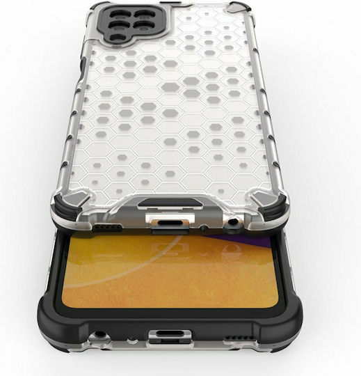 Hurtel Honeycomb Armor Back Cover Silicone Transparent (Galaxy A22 4G)