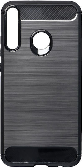 Senso Carbon Back Cover Silicon Negru (Huawei P40 Lite E)