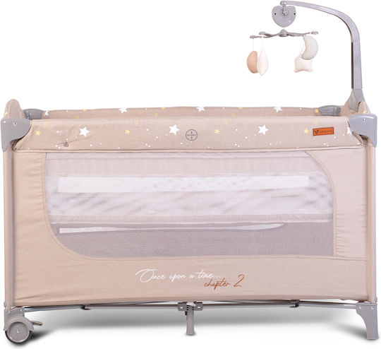 Cangaroo Once Upon A Time Loc de joacă 3 Nivele cu Schimbător & Saltea Bej 125x62cm