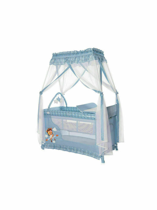 Lorelli Magic Sleep Adventure Playpen 2 Levels with Changing Table & Mattress Blue 127x68cm