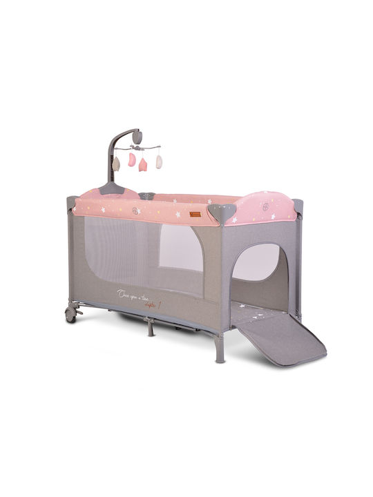 Cangaroo Once Upon A Time Playpen 3 Levels with Changing Table & Mattress Pink 125x62cm