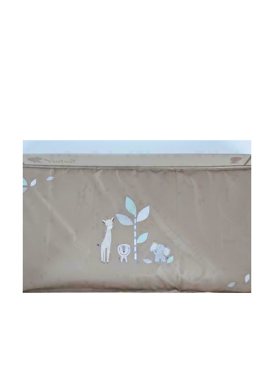 Moni Safari Παρκοκρέβατο με Στρώμα Grey-Pink 125x65cm