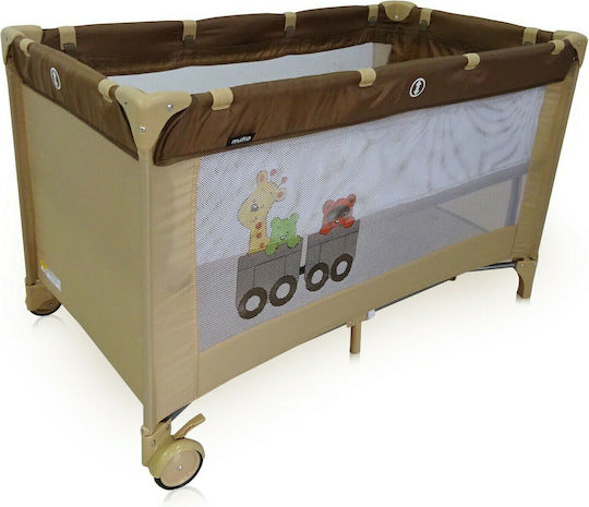 Miko Playpen 2 Levels with Mattress Beige 120x60cm