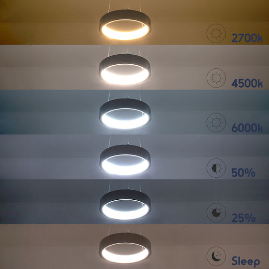 GloboStar Nemesis Κρεμαστό Φωτιστικό Λευκό LED 86x86εκ.
