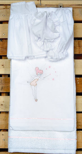 Mouchtaris Collection Комплект Кръщелни Ризи Tinkerbell Бели 3 Бройки