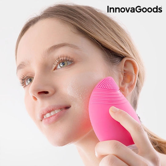 InnovaGoods Βούρτσα Καθαρισμού Προσώπου από Σιλικόνη Ροζ V0100682