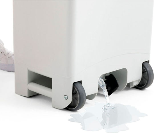 TTS Cleaning Wooden Wheeled Waste Bin 70lt Gray