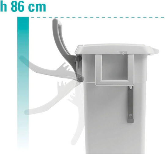 TTS Cleaning Wooden Wheeled Waste Bin 70lt Gray