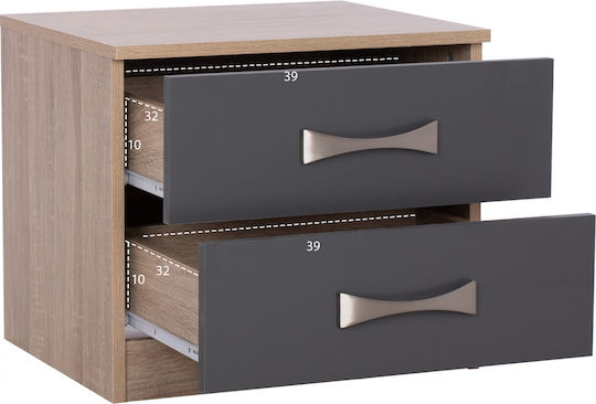 Ashlyn Ξύλινο Sonoma - Γκρι 48x40.5x42cm HM2235.04 Ashlyn Ξύλινο Sonoma - Γκρι 48x40.5x42cm HM2235.04