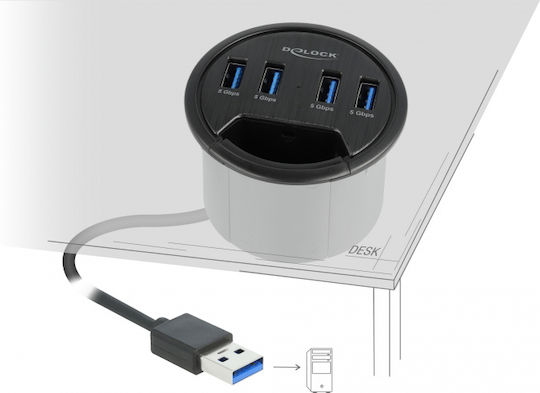 DeLock Hub 4 Θυρών USB 3.2 με σύνδεση USB-A