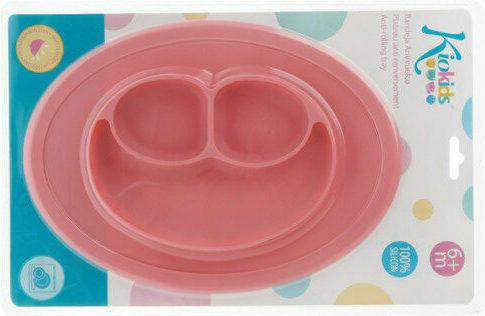 Kiokids Silicone Baby Tray for 6+ months Pink