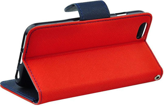 Fancy Портмоне Изкуствена кожа Red / Dark Blue (Huawei P Smart 2020)