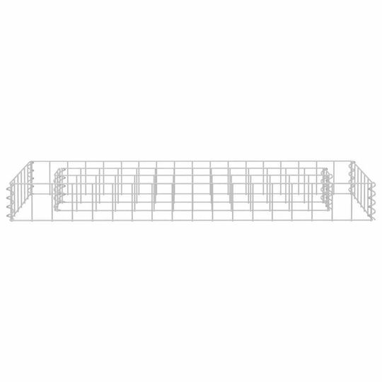 vidaXL Garden Fencing Material Pot with raised 90x30x10cm 1pcs Silver