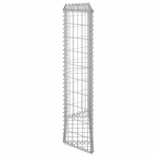 vidaXL Raised Planter Trapezoid Garden Fencing Material 1pcs Silver