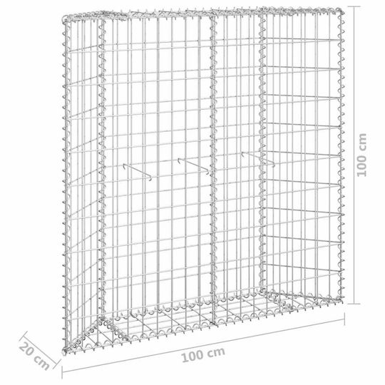 vidaXL Raised Planter Trapezoid Garden Fencing Material 1pcs Silver