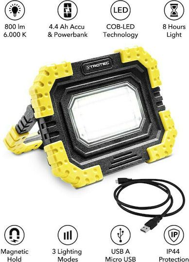 Trotec Battery Jobsite Light LED IP44 with Brightness up to 800lm