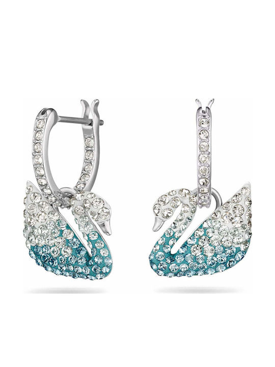 Swarovski Iconic Swan Gradation Σκουλαρίκια Κρεμαστά με Πέτρες Μπλε