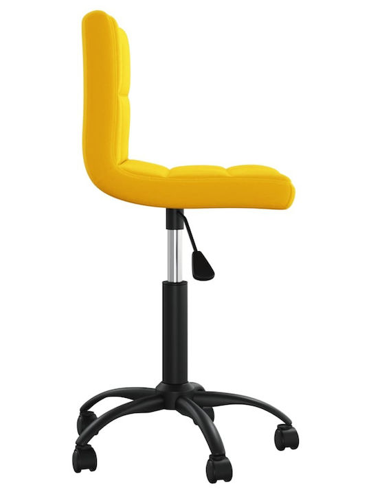 Swivel Visitor Chair with Wheels Μουσταρδί 40x47x76cm