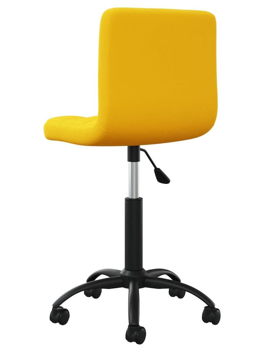 Swivel Visitor Chair with Wheels Μουσταρδί 40x47x76cm
