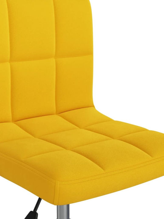 Swivel Visitor Chair with Wheels Μουσταρδί 40x47x76cm