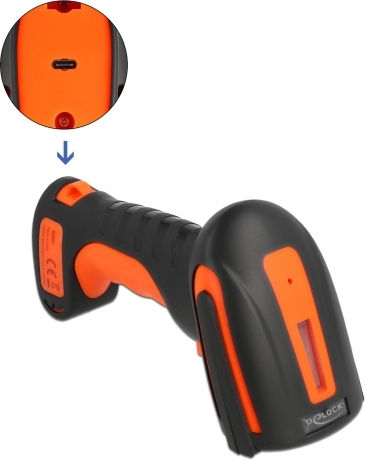 DeLock Handheld Scanner Wireless with 2D and QR Barcode Reading Capability