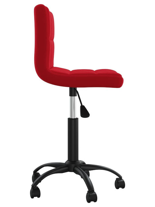 Rotativă Scaun Vizitator cu Roți Roșu 40x47x76cm 1buc