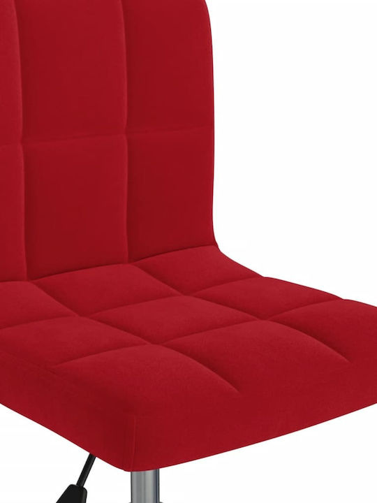 Rotativă Scaun Vizitator cu Roți Roșu 40x47x76cm 1buc