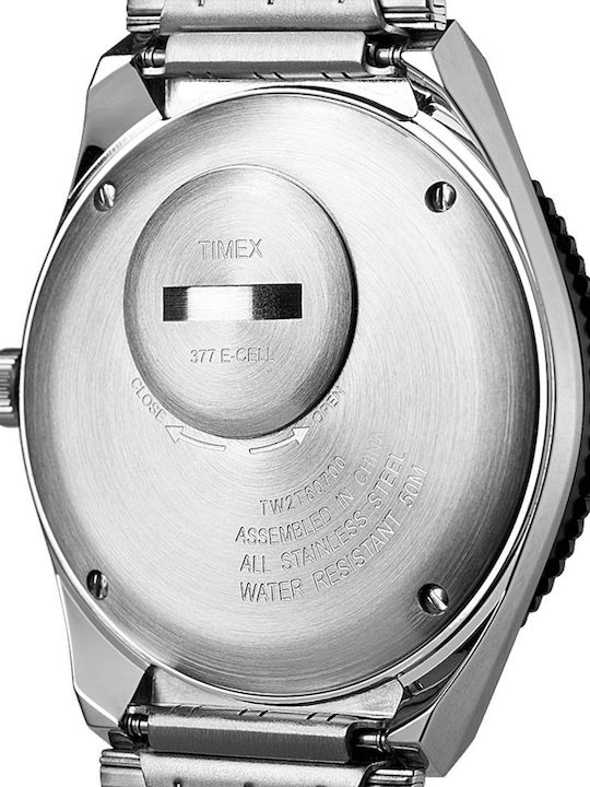 Timex Reissue Ανδρικό Ρολόι 38mm Μπαταρίας με Ασημί Μεταλλικό Μπρασελέ