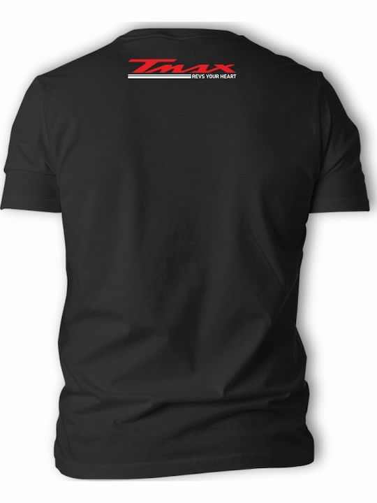 Frisky Yamaha Tmax Revs Your Heart T-shirt σε Μαύρο χρώμα