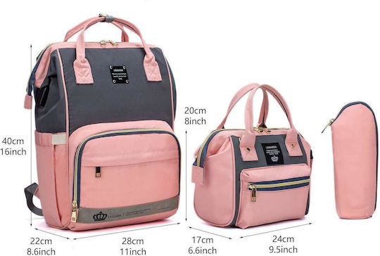 Lequeen Diaper Bag Blue - Pink