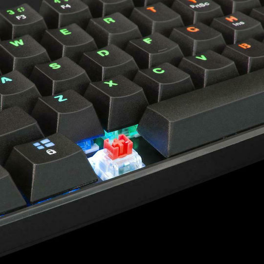 White Shark Shinobi Гейминг Механична Клавиатура 60% с Outemu Red суичове и RGB подсветка (Английски US) Черен