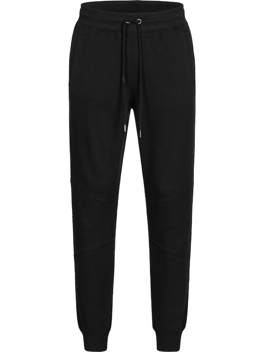 Wellιngham Sweatpants with Elastic Black / Oxblood