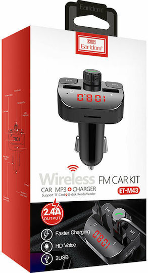 Earldom FM Transmitter Αυτοκινήτου ET-M43 με Bluetooth / USB