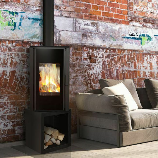 Kratki Stahl Holzofen 6kW Schwarz