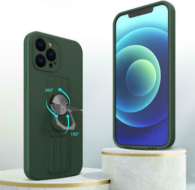 Hurtel Ring Back Cover Σιλικόνης Dark Green (iPhone 12 mini)