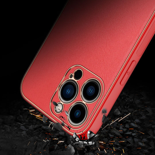 Dux Ducis Yolo Elegant Back Cover Synthetic Leather Red (iPhone 13 Pro Max)