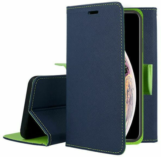 Fancy Brieftasche Synthetisches Leder Marineblau (Galaxy A02s)