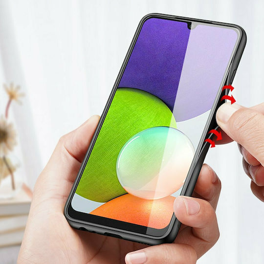 Dux Ducis Fino Back Cover Silicone / Fabric Green (Galaxy A22 4G)