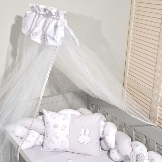 Miffy Κουνουπιέρα Κούνιας από Τούλι Γαλάζια 550x180εκ.