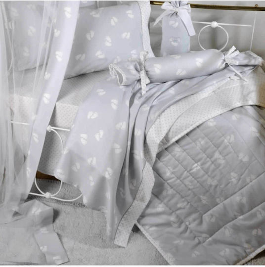 Down Town Home Кошара За Количка Baby Feet от Тюл 08-0062 Сив 500x200см.