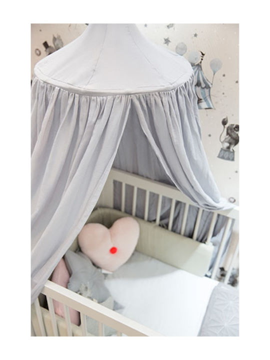 Larisa & Pumpkin Larisa & Pumpkin Baby Moskitonetze Baumwolle Grau 50x50cm