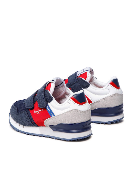 London One Kids Sneakers with Scratch Navy Blue