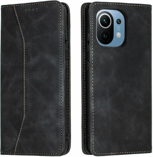 Bodycell PU Leather Brieftasche Synthetisches Leder Schwarz (Xiaomi Mi 11)