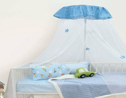 Das Home Кошара За Количка Relax от Тюл 600022206443 с Основа за Поддръжка Светлосиня 500x200см.