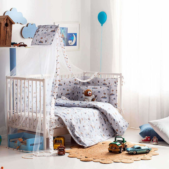 Vesta Home Mosquito Net Crib Woodland Tulle 000007221 Light Blue 490x180cm