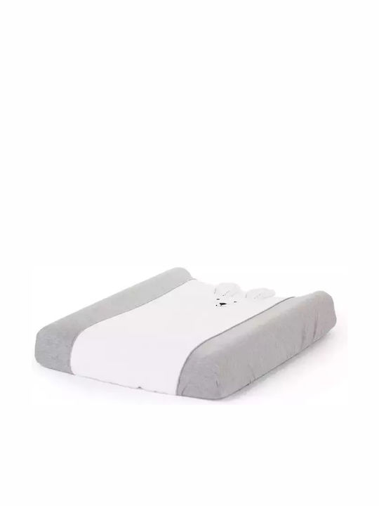 Childhome Abdeckung für Wickelauflage Rabbit aus Stoff Grey 50x70cm