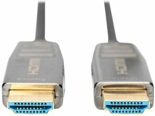 Digitus HDMI 2.1 Ultra High Speed 48Gbps 4K 120Hz HDR VRR Cable HDMI Male - HDMI Male 10m Black